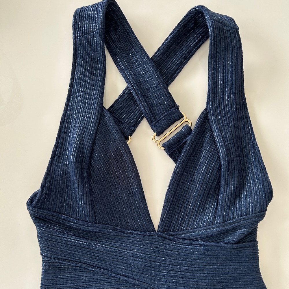 Free People Wide Leg Blue Jumpsuit in Blue - Picture 4 of 8